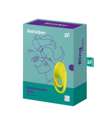 SATISFYER - SPECTACULAR DUO ANILLO VIBRADOR AMARILLO