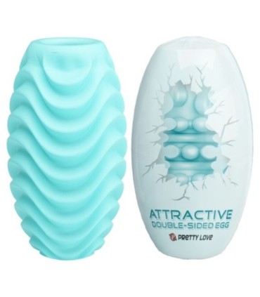 PRETTY LOVE - HUEVO MASTURBADOR DOBLE CARA TURQUESA