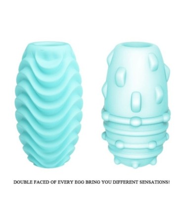 PRETTY LOVE - HUEVO MASTURBADOR DOBLE CARA TURQUESA