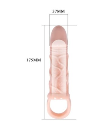 BAILE - FUNDA EXTENSORA PENE CON STRAP PARA TESTÍCULOS 13.5 CM