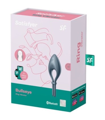 SATISFYER - BULLSEYE ANILLO VIBRADOR APP GRIS