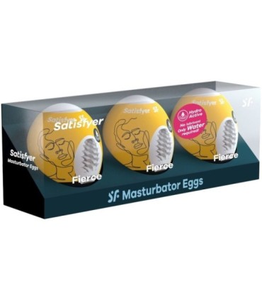 SATISFYER - 3 HUEVOS MASTURBADORES FIERCE