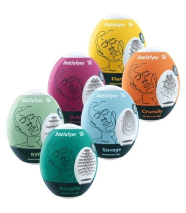 SATISFYER - HUEVOS MASTURBADORES PACK 6 UNIDADES