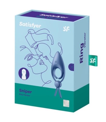 SATISFYER - SNIPER ANILLO VIBRADOR AZUL