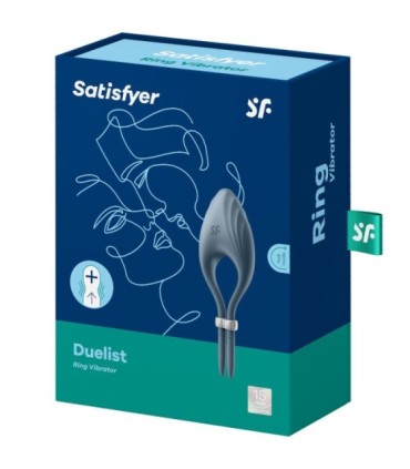 SATISFYER - DUELIST ANILLO VIBRADOR GRIS