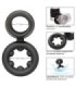 CALEXOTICS - ALPHA DUAL MAGNUM RING NEGRO
