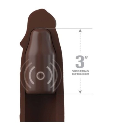 FANTASY X- TENSIONS - PIPEDREAMS SLEEVE 22,86 CM + 7,62 CM PLUG REMOTE BROWN