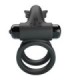 PRETTY LOVE - DOBLE ANILLO VIBRADOR CON ESTIMULADOR NEGRO