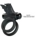 PRETTY LOVE - DOBLE ANILLO VIBRADOR CON ESTIMULADOR NEGRO