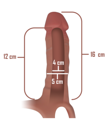 INTENSE - ARNÉS HUECO CON DILDO SILICONA 16 X 3.5 CM