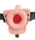 FETISH FANTASY SERIES - ARNÉS AJUSTABLE CONTROL REMOTO PENE REALÍSTICO CON TESTÍCULOS RECARGABLE Y VIBRADOR 15 CM