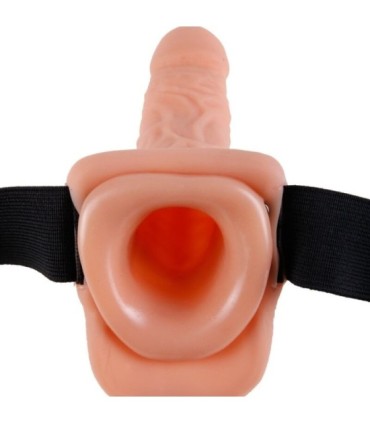 FETISH FANTASY SERIES - ARNÉS AJUSTABLE CONTROL REMOTO PENE REALÍSTICO CON TESTÍCULOS 17.8 CM