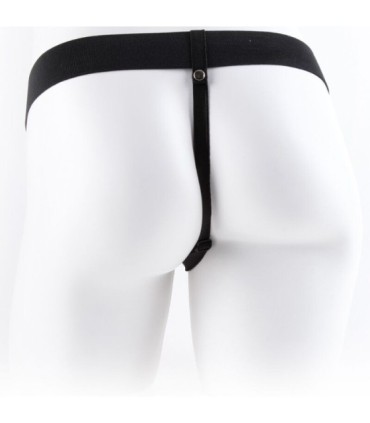 FETISH FANTASY SERIES - ARNÉS AJUSTABLE CONTROL REMOTO PENE REALÍSTICO CON TESTÍCULOS 17.8 CM