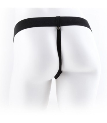 FETISH FANTASY SERIES - ARNÉS AJUSTABLE CONTROL REMOTO PENE REALÍSTICO CON TESTÍCULOS 23 CM