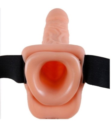 FETISH FANTASY SERIES - ARNÉS AJUSTABLE CONTROL REMOTO PENE REALÍSTICO CON TESTÍCULOS 23 CM