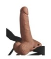 FETISH FANTASY SERIES - ARNÉS AJUSTABLE PENE REALÍSTICO CON TESTÍCULOS RECARGABLE Y VIBRADOR 15 CM