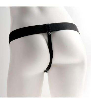 FETISH FANTASY SERIES - ARNÉS AJUSTABLE PENE REALÍSTICO CON TESTÍCULOS RECARGABLE Y VIBRADOR 15 CM