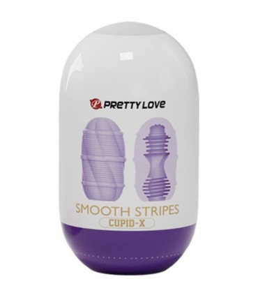 PRETTY LOVE - HUEVO MASTURBADOR SMOOTH STRIPES CUPID