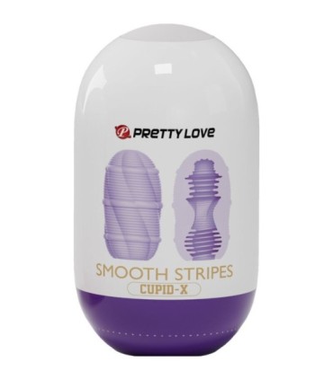 PRETTY LOVE - HUEVO MASTURBADOR SMOOTH STRIPES CUPID