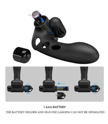 PRETTY LOVE - ORLANDO FUNDA DE DEDO VIBRADOR NEGRO