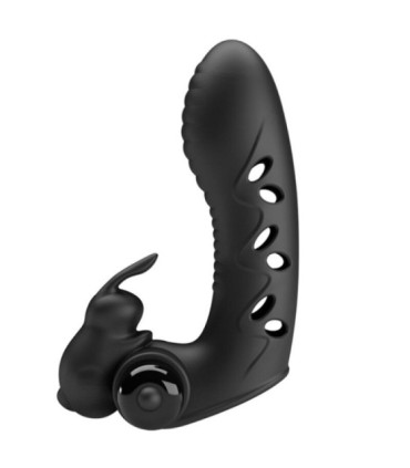 PRETTY LOVE - VANCE FUNDA DEDO VIBRADOR CONEJO NEGRO