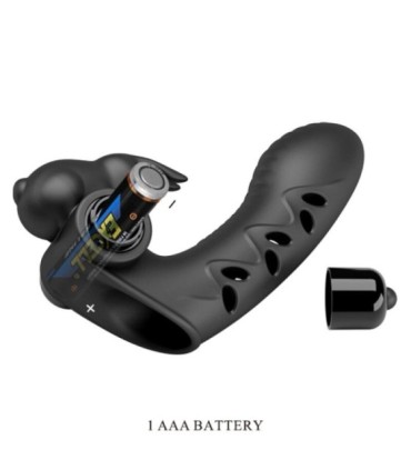 PRETTY LOVE - VANCE FUNDA DEDO VIBRADOR CONEJO NEGRO