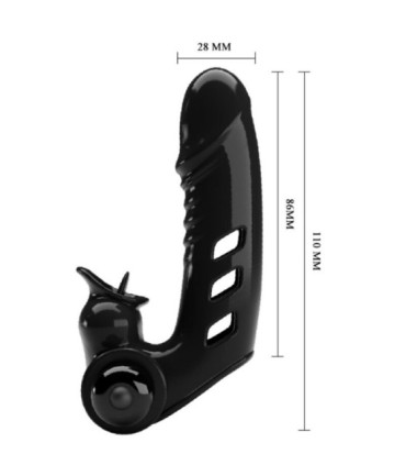 PRETTY LOVE - CORBIN FUNDA DEDO VIBRADOR NEGRO