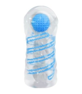 PRETTY LOVE - MASTURBADOR PEQUEÑO CON ESPIRALES AZUL