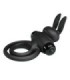 PRETTY LOVE - ANILLO VIBRADOR III CONEJO PARA PENE NEGRO
