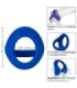 CALEXOTICS - ADMIRAL COCK BALL DOBLE ANILLO AZUL