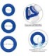CALEXOTICS - ADMIRAL SET 3 ANILLOS PARA PENE AZUL