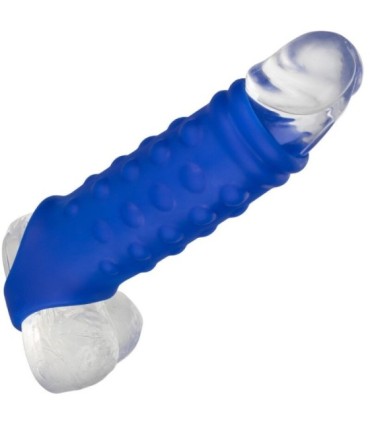 CALEXOTICS - ADMIRAL BEADED FUNDA PENE SILICONA LÍQUIDA AZUL