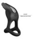 PRETTY LOVE - SILAS ANILLO VIBRADOR 7 VIBRACIONES SILICONA NEGRO