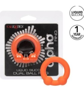CALEXOTICS - ALPHA ANILLO DOBLE BOLA NARANJA