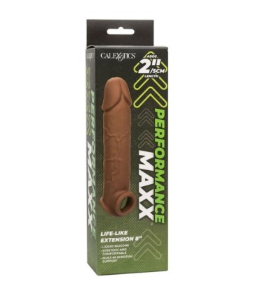 CALEXOTICS - PERFORMANCE MAXX EXTENSIÓN REALISTA 8 PIEL MORENO