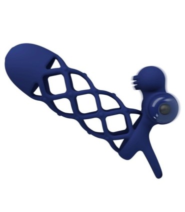 PRETTY LOVE - GIANN ANILLO VIBRADOR CON FUNDA DE SILICONA AZUL