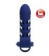 PRETTY LOVE - ALTAF ANILLO VIBRADOR CON FUNDA DE SILICONA AZUL