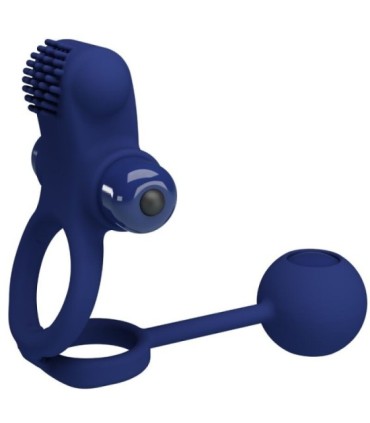 PRETTY LOVE - REMINGTON DOBLE ANILLO VIBRADOR CON PLUG AZUL