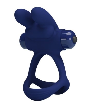 PRETTY LOVE - FRANCISCO DOBLE ANILLO VIBRADOR RABBIT AZUL