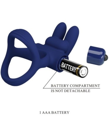 PRETTY LOVE - FRANCISCO DOBLE ANILLO VIBRADOR RABBIT AZUL