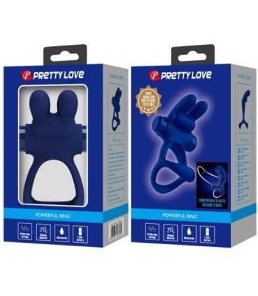 PRETTY LOVE - FRANCISCO DOBLE ANILLO VIBRADOR RABBIT AZUL