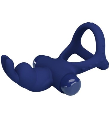 PRETTY LOVE - LUCHITO DOBLE ANILLO VIBRADOR RABBIT AZUL