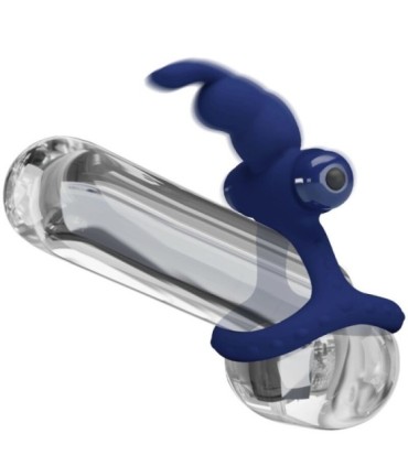 PRETTY LOVE - LUCHITO DOBLE ANILLO VIBRADOR RABBIT AZUL