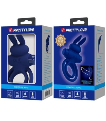 PRETTY LOVE - DAREY DOBLE ANILLO VIBRADOR RABBIT AZUL
