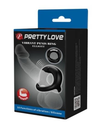PRETTY LOVE - ELLIOTT ANILLO VIBRADOR NEGRO