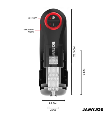JAMYJOB - GRAVITY MASTURBADOR VAGINA AUTOMÁTICO 5 MODOS DE EMPUJE Y EFECTO SONIDO