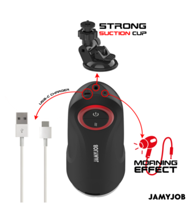 JAMYJOB - GRAVITY MASTURBADOR VAGINA AUTOMÁTICO 5 MODOS DE EMPUJE Y EFECTO SONIDO