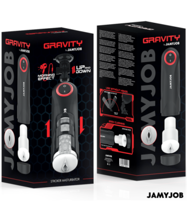 JAMYJOB - GRAVITY MASTURBADOR VAGINA AUTOMÁTICO 5 MODOS DE EMPUJE Y EFECTO SONIDO