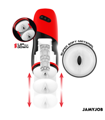 JAMYJOB - XPEED MASTURBADOR VAGINA AUTOMÁTICO 5 MODOS DE EMPUJE Y EFECTO SONIDO