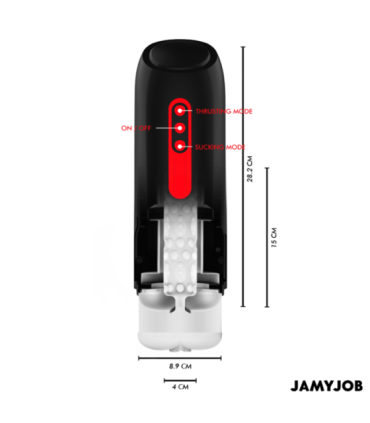 JAMYJOB - PHANTOM MASTURBADOR VAGINA AUTOMTICO 5 MODOS ONDAS ESTIMULADORAS Y EMPUJE